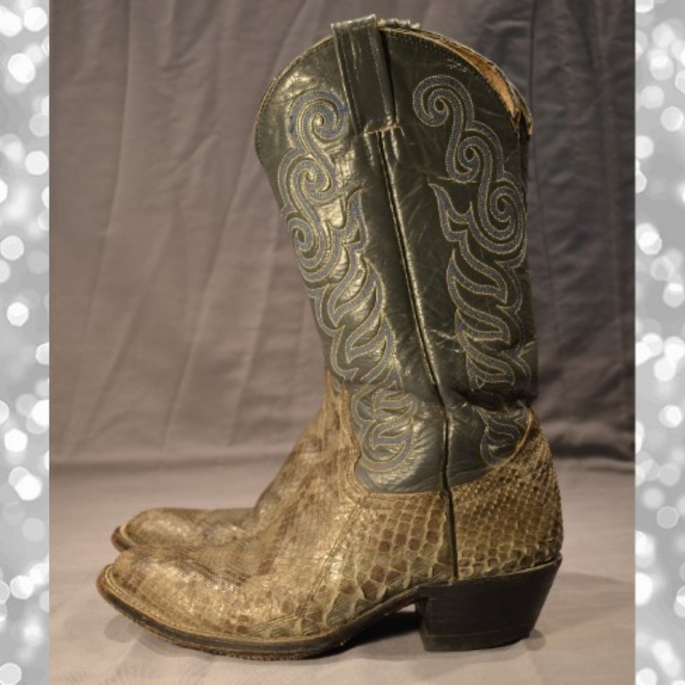 Unbranded Mens US 7 W - SNAKE LEATHER Cowboy Boots